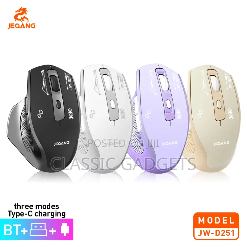 Jeqang Jw D251Tri-Mode 2.4G BT Wireless Gaming Mouse