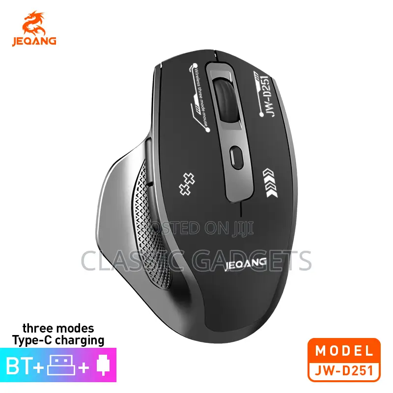 Jeqang Jw D251Tri-Mode 2.4G BT Wireless Gaming Mouse