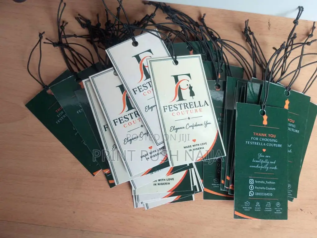 Fashion Label & Clothing Tag Printing in Lekki | Custom Hang Tags