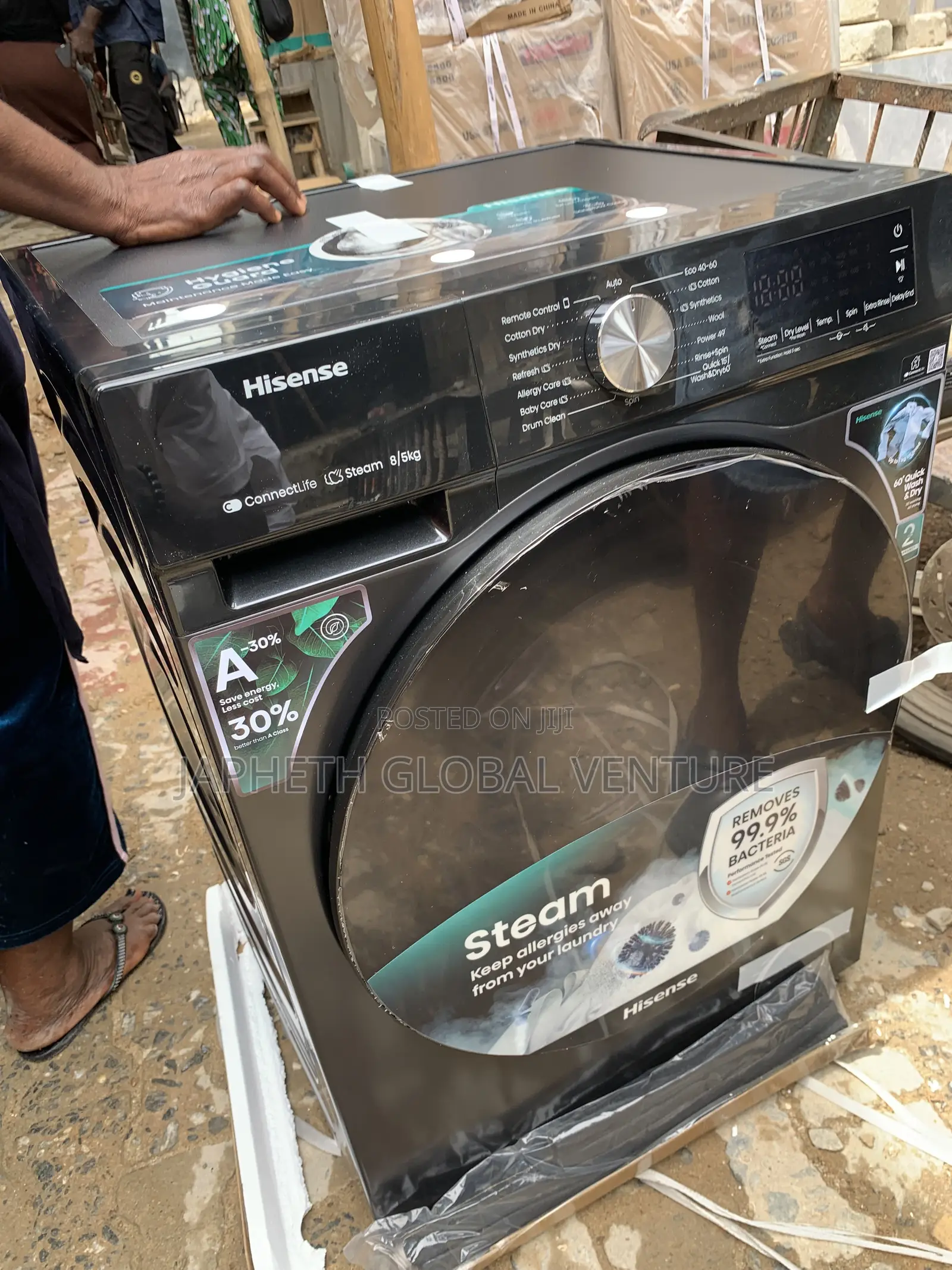 Hisense 8kg Steam Wash and Dry Machine With Allergy Care