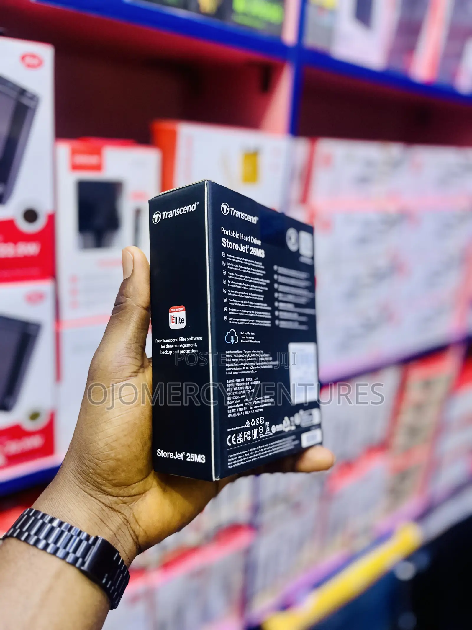 Transcend StoreJet 25M3 1TB USB 3.1 Gen 1 Portable Hard Drive.