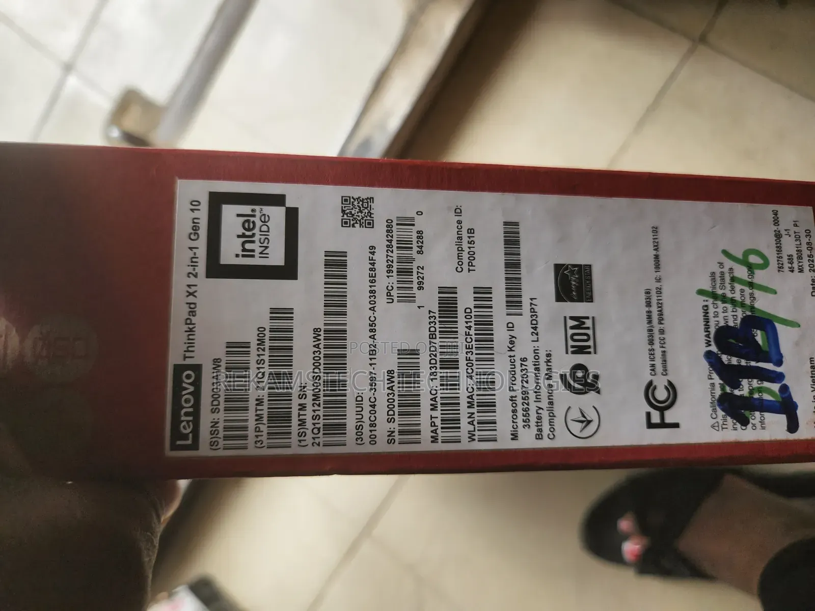 New Laptop Lenovo ThinkPad X1 16GB Intel Core Ultra 7 SSD 1T