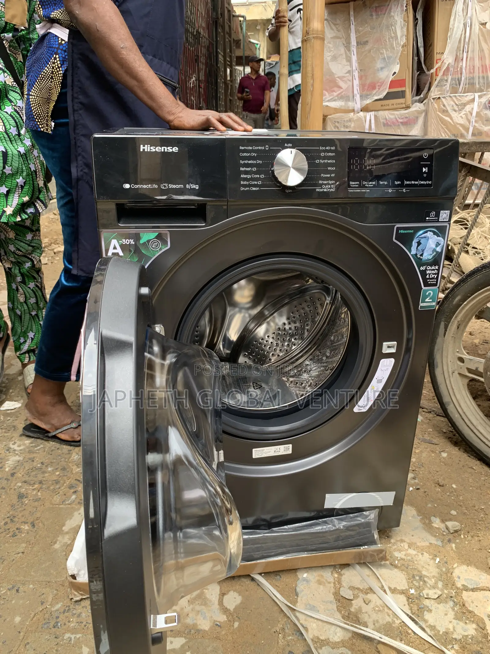 Hisense 8kg Washing Machine With Steam Hygiene Technology