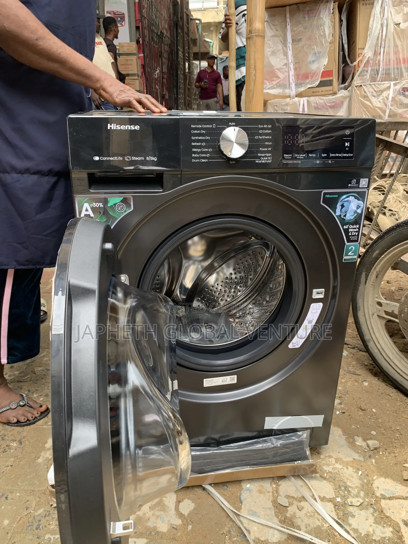 Hisense 8kg Washing Machine With Steam Hygiene Technology