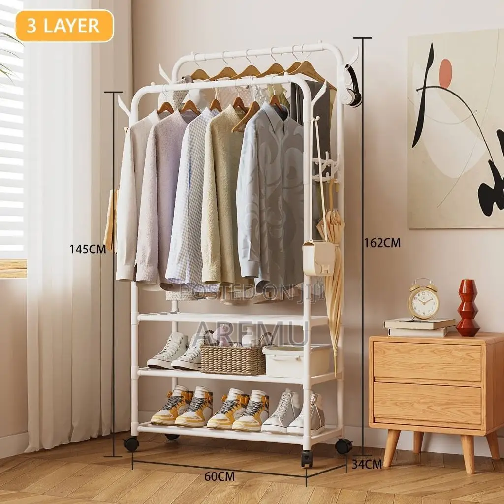 3 Layer Double Pole Cloth Hanger