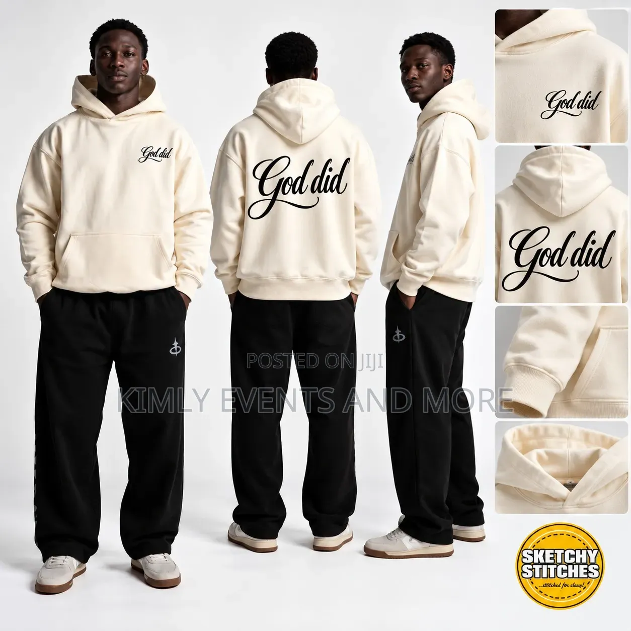God Did Cream Hoodie | Unisex Casual Streetwear