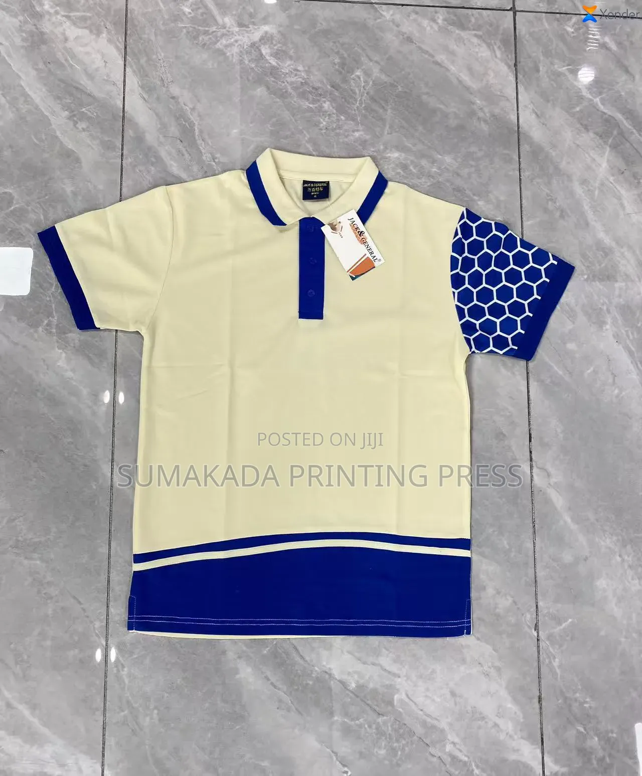 Jack & General Design Polo | Contrast Honeycomb-Sleeve Polos, M–XXL