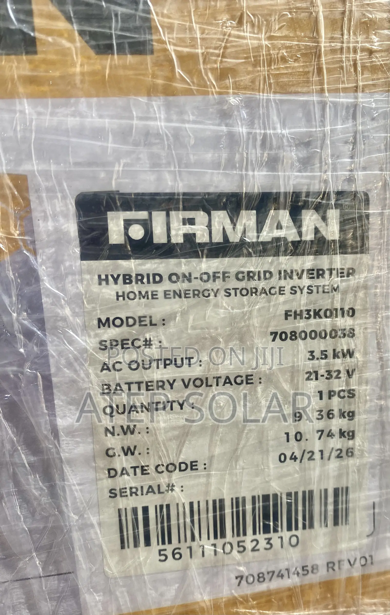 Firman 3.5kva Hybrid Transformerless 24v