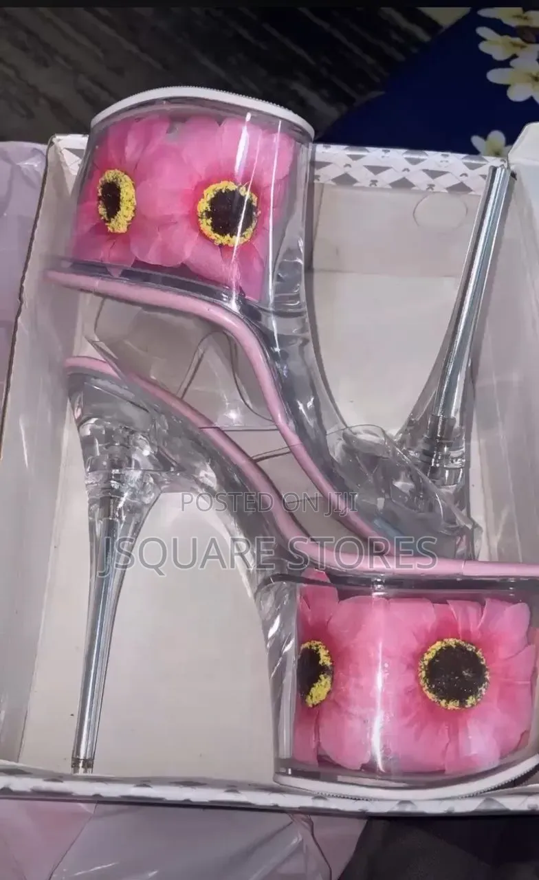 Transparent Platform Heel Slippers Size 37 - 42