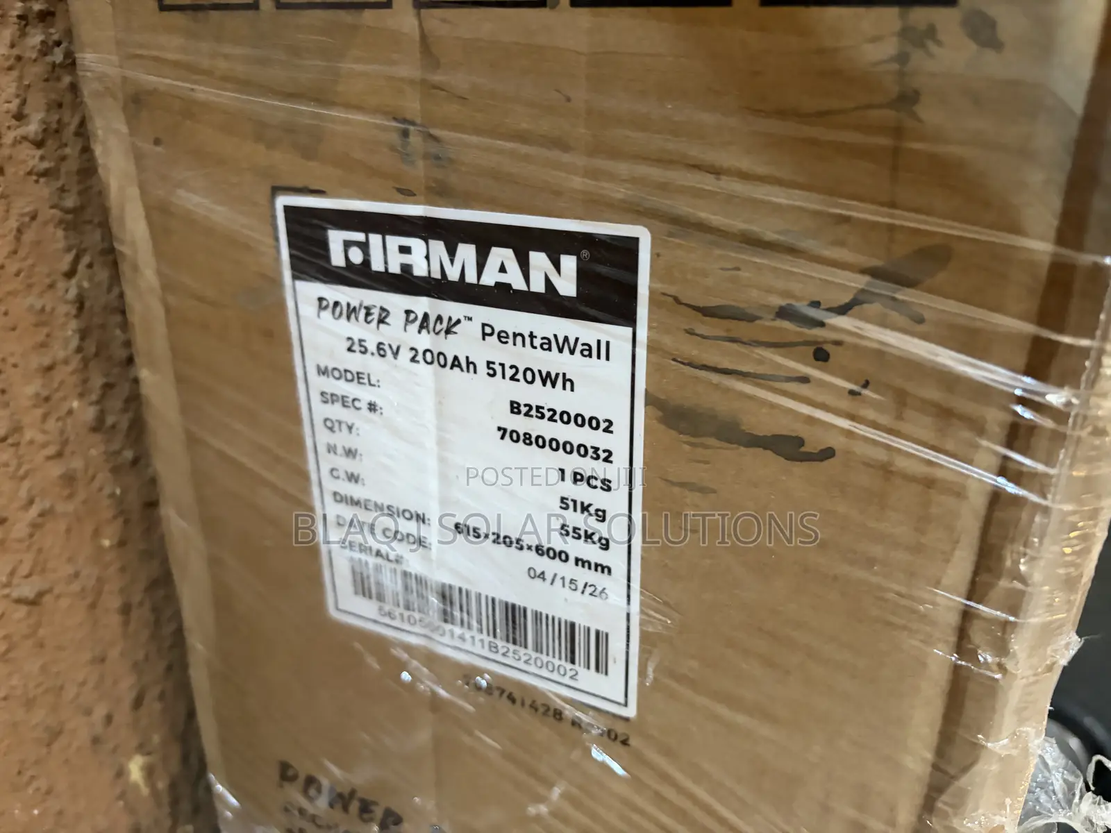 Firman 5Kwh Lithium Ion Battery 24v