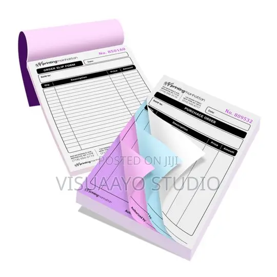 Carbonized Invoice Book Print in Nigeria | NCR Receipt & Invoice Books