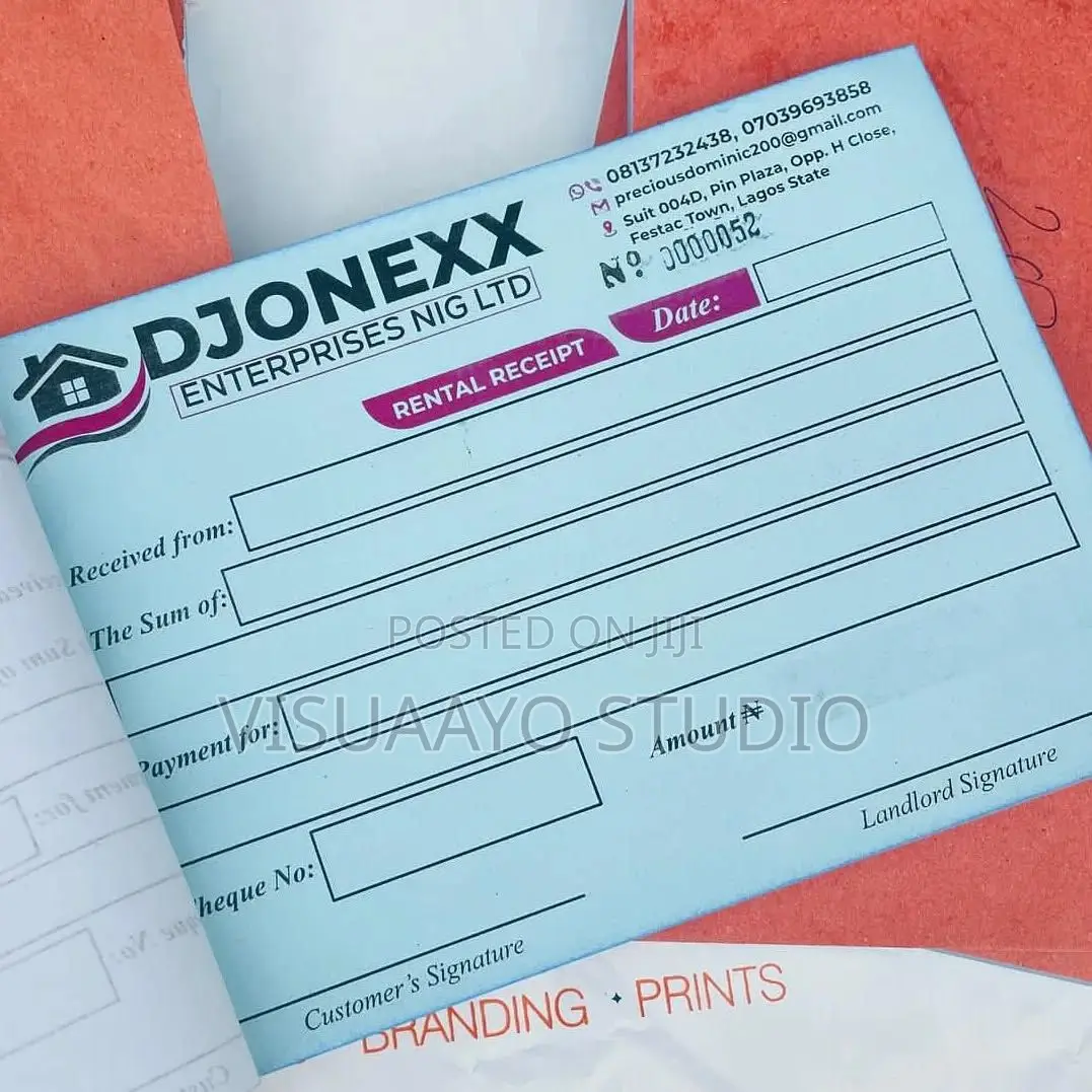 Carbonized Invoice Book Print in Nigeria | NCR Receipt & Invoice Books