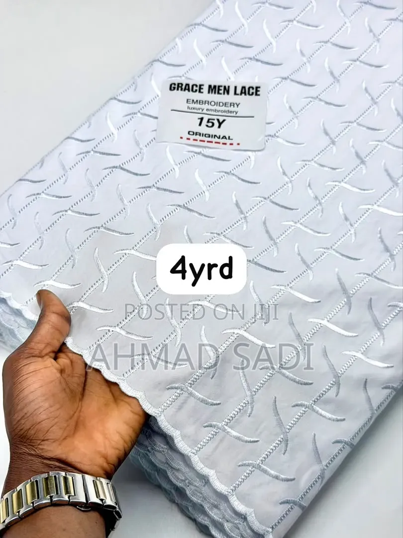 Original Grace Men Lace Embroidery Luxury for Men Kaftan Kano