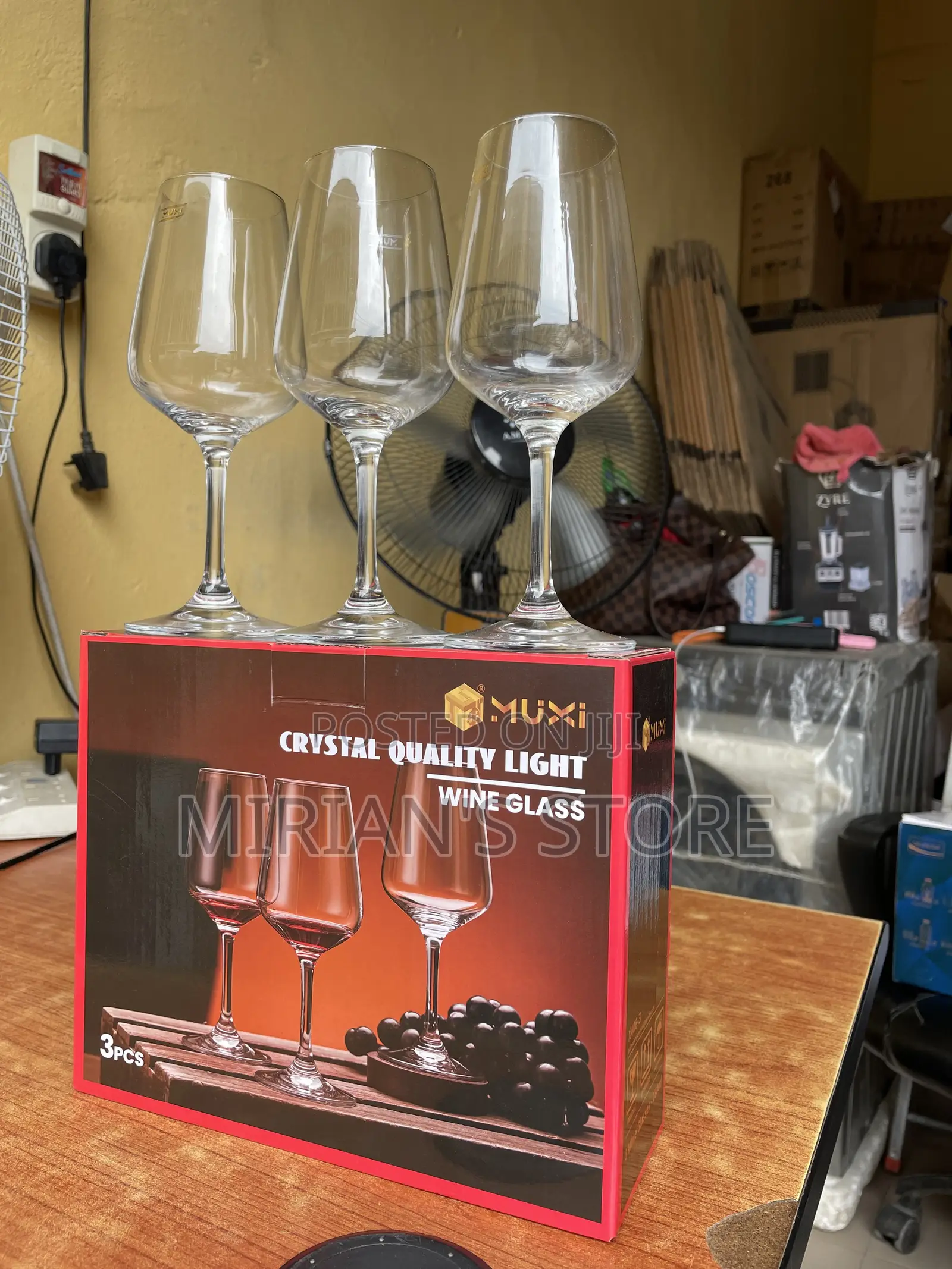 MUXI Crystal Quality Light Wine Glasses (3-Piece Set)