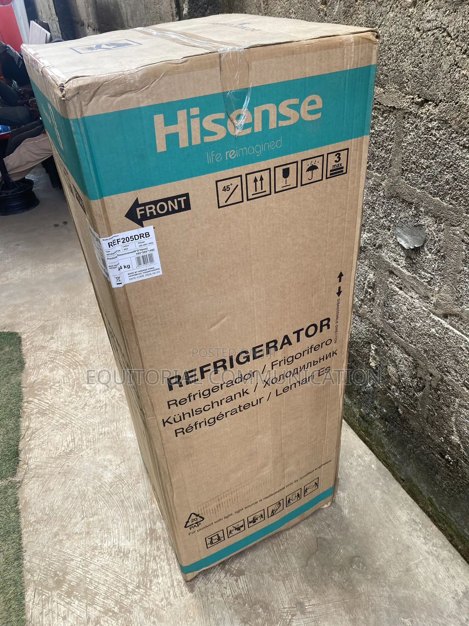 Hisense REF205DRB 204L Refrigerator With Water Dispenser