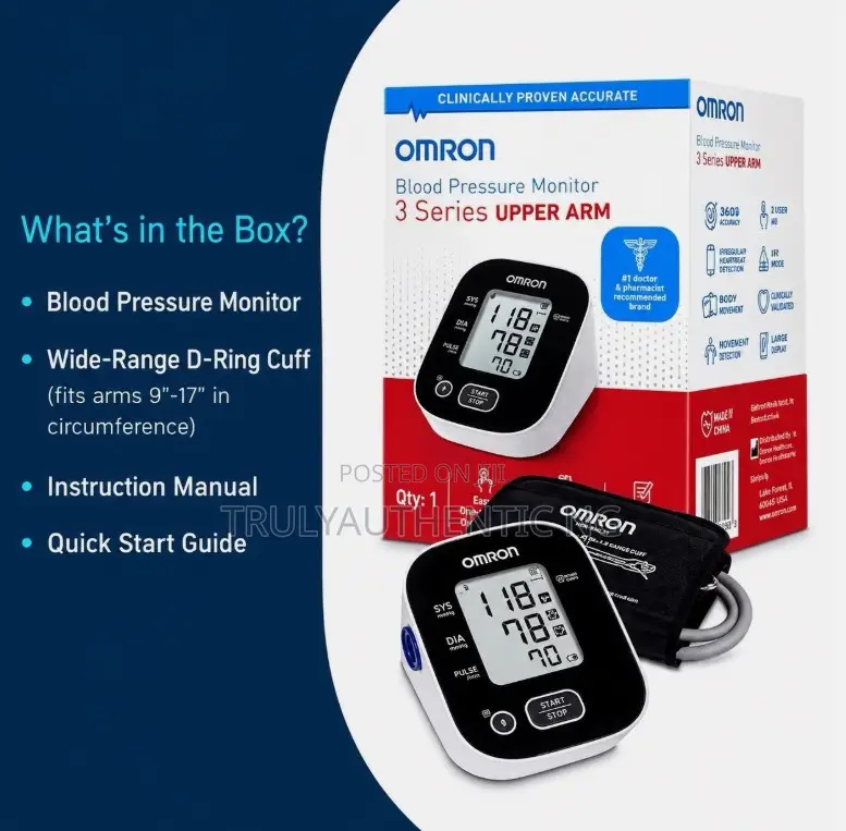 OMRON 3 Series Upper Arm Blood Pressure Monitor (USA)