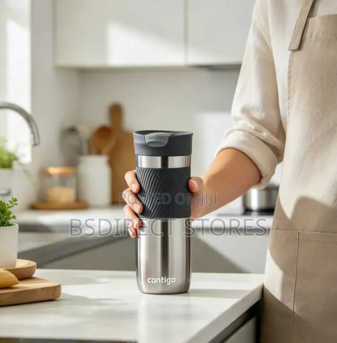 Contigo Byron GREY Travel Mug 470ml Leakproof Insulated Gunmetal