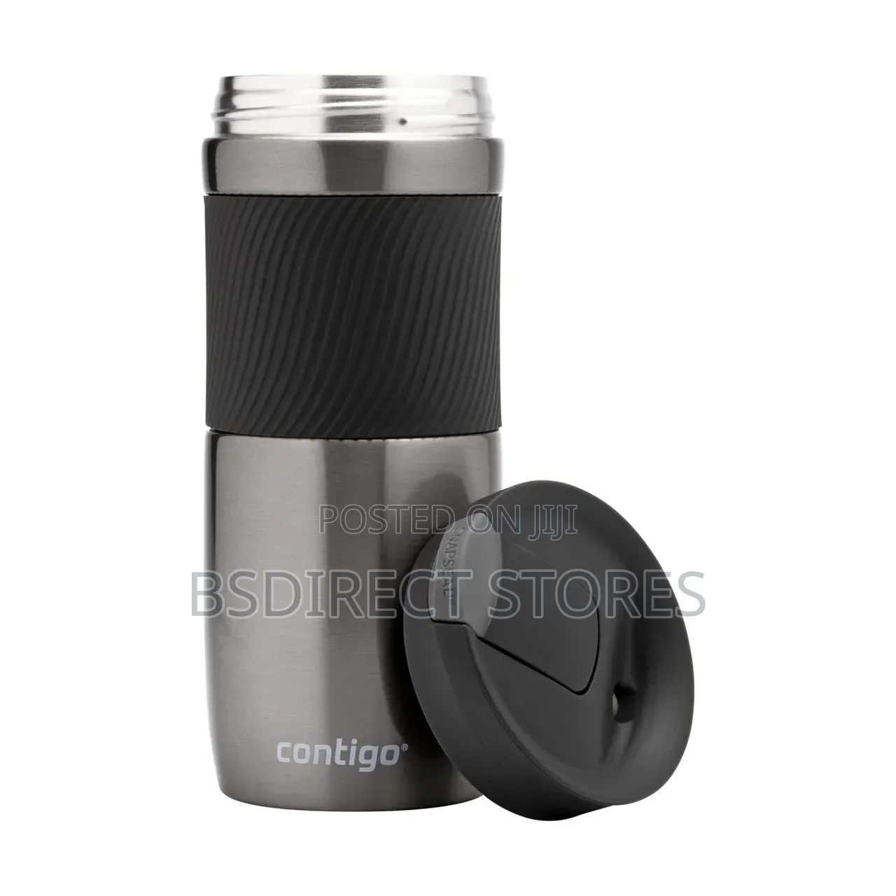 Contigo Byron GREY Travel Mug 470ml Leakproof Insulated Gunmetal