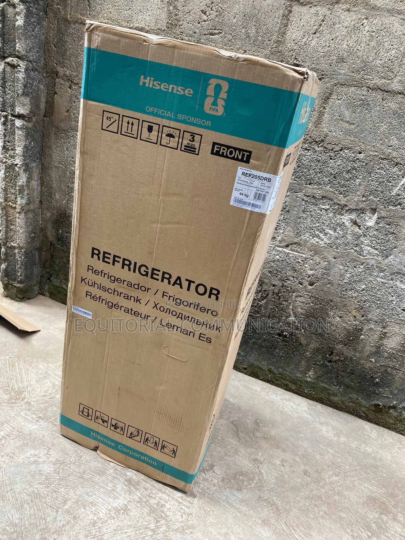 Hisense 204L REF205DRB Double Door Fridge With Water Dispenser