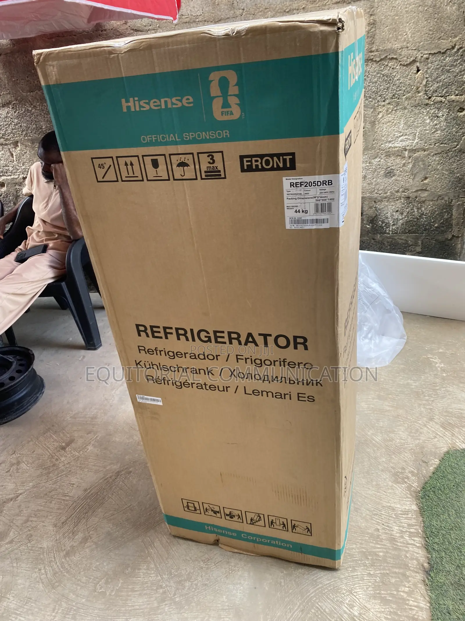 Hisense REF205DRB Double Door Refrigerator 204L With Dispenser
