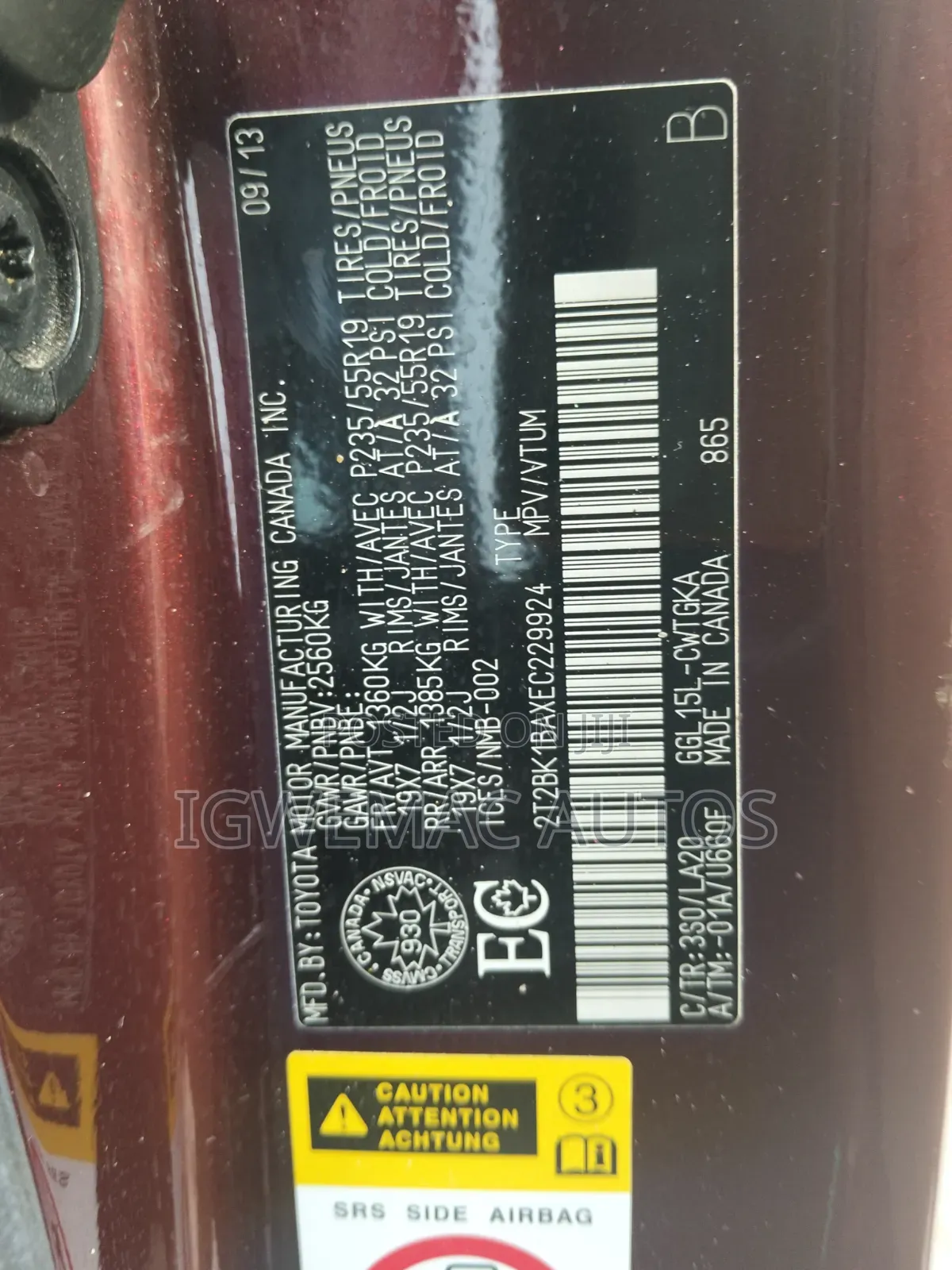 Lexus RX 350 AWD 2014 Maroon