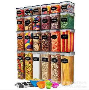 24pcs Storage Container With Label Stickers and Measuring Spoon