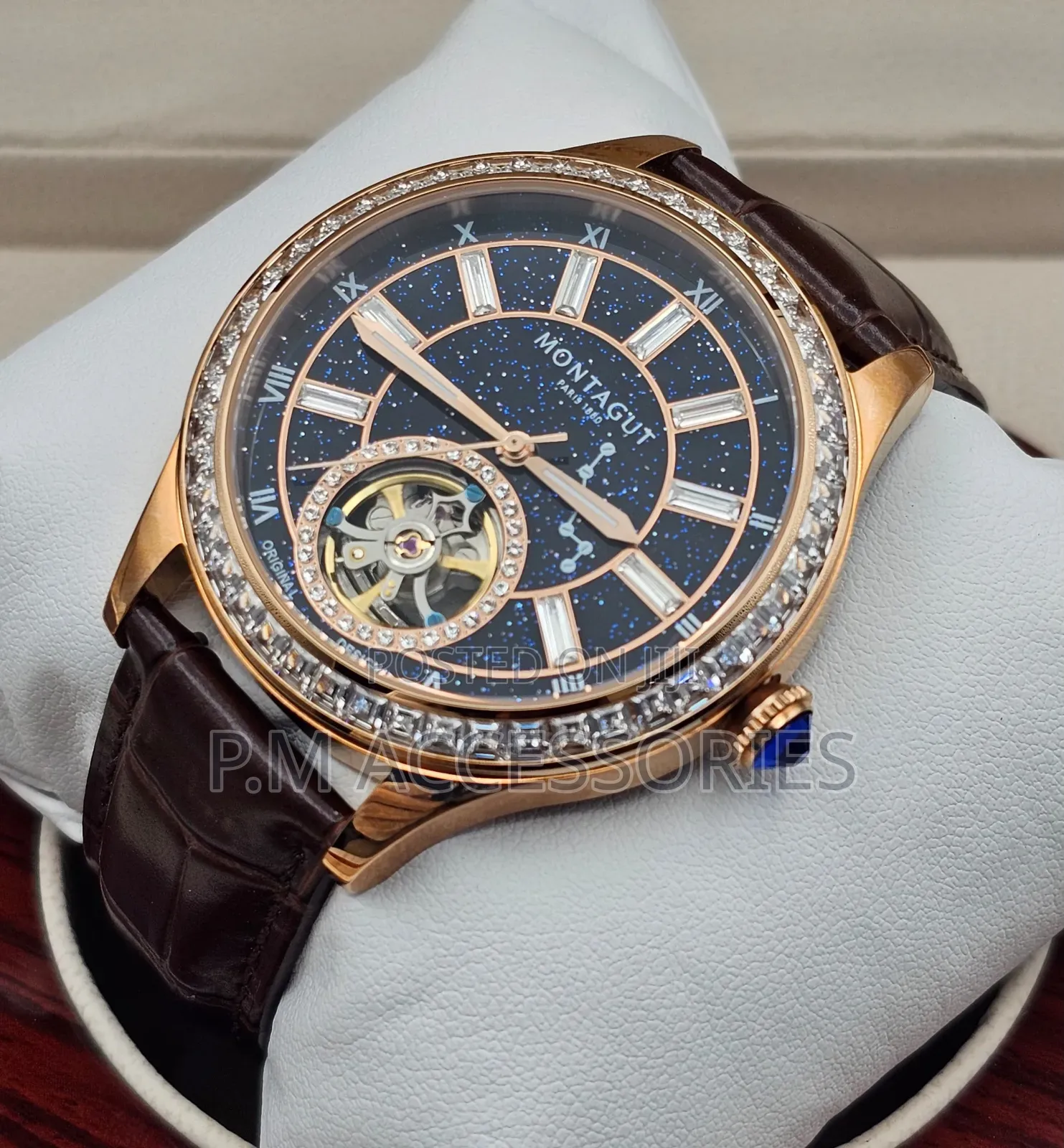 Montagut Quality Automatic Leather Watch