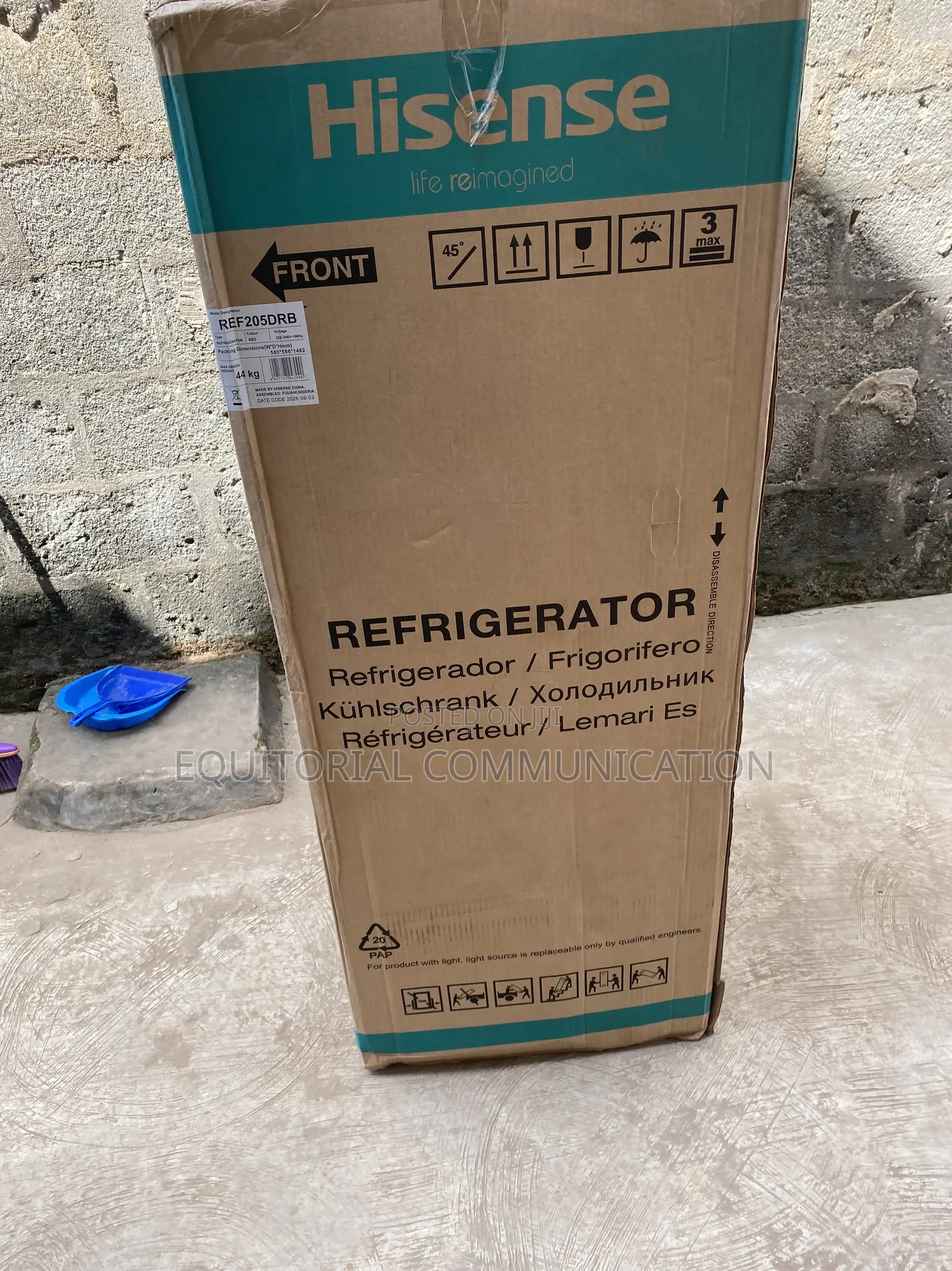 Hisense REF205DRB 204L Food Storage Fridge With Dispenser