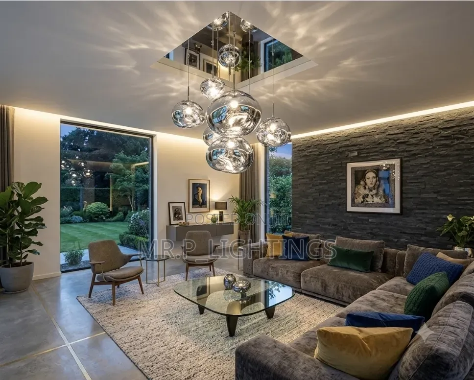 7 Glass Chandelier