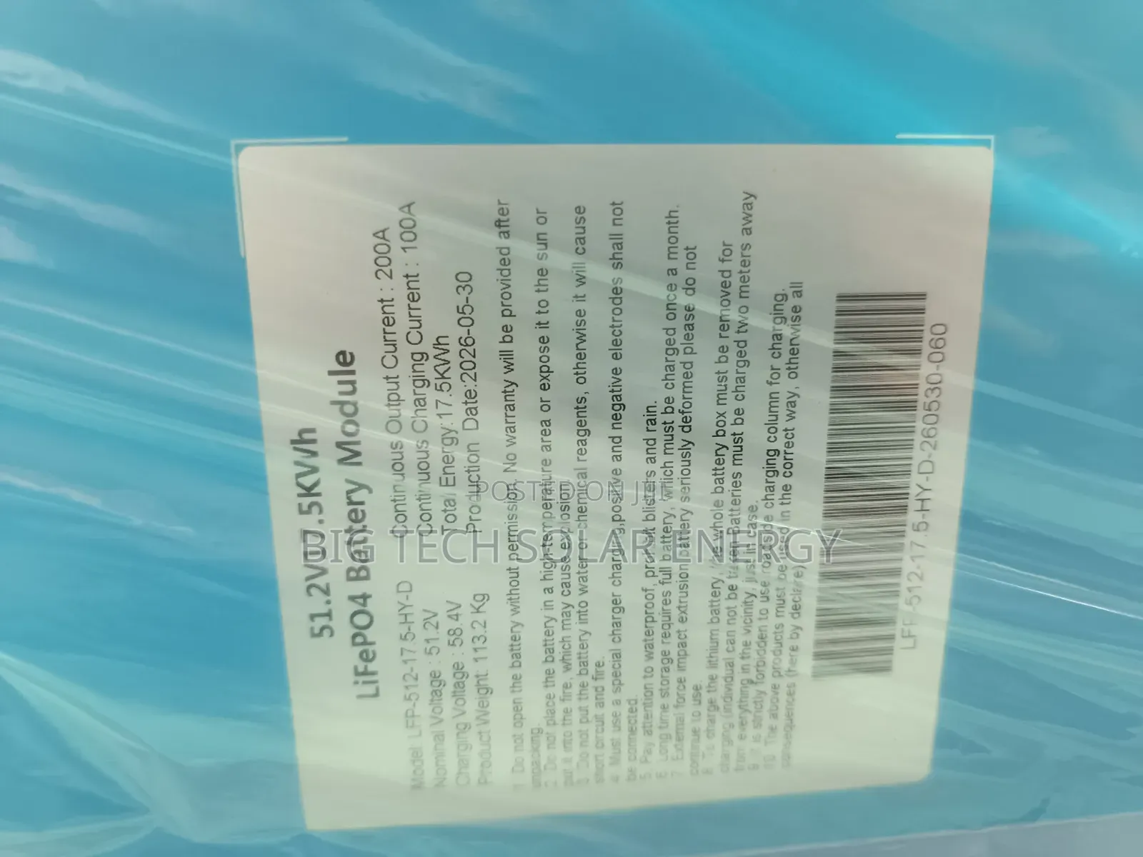 17.5kwh 51.2v Africell Lithium Ion Battery