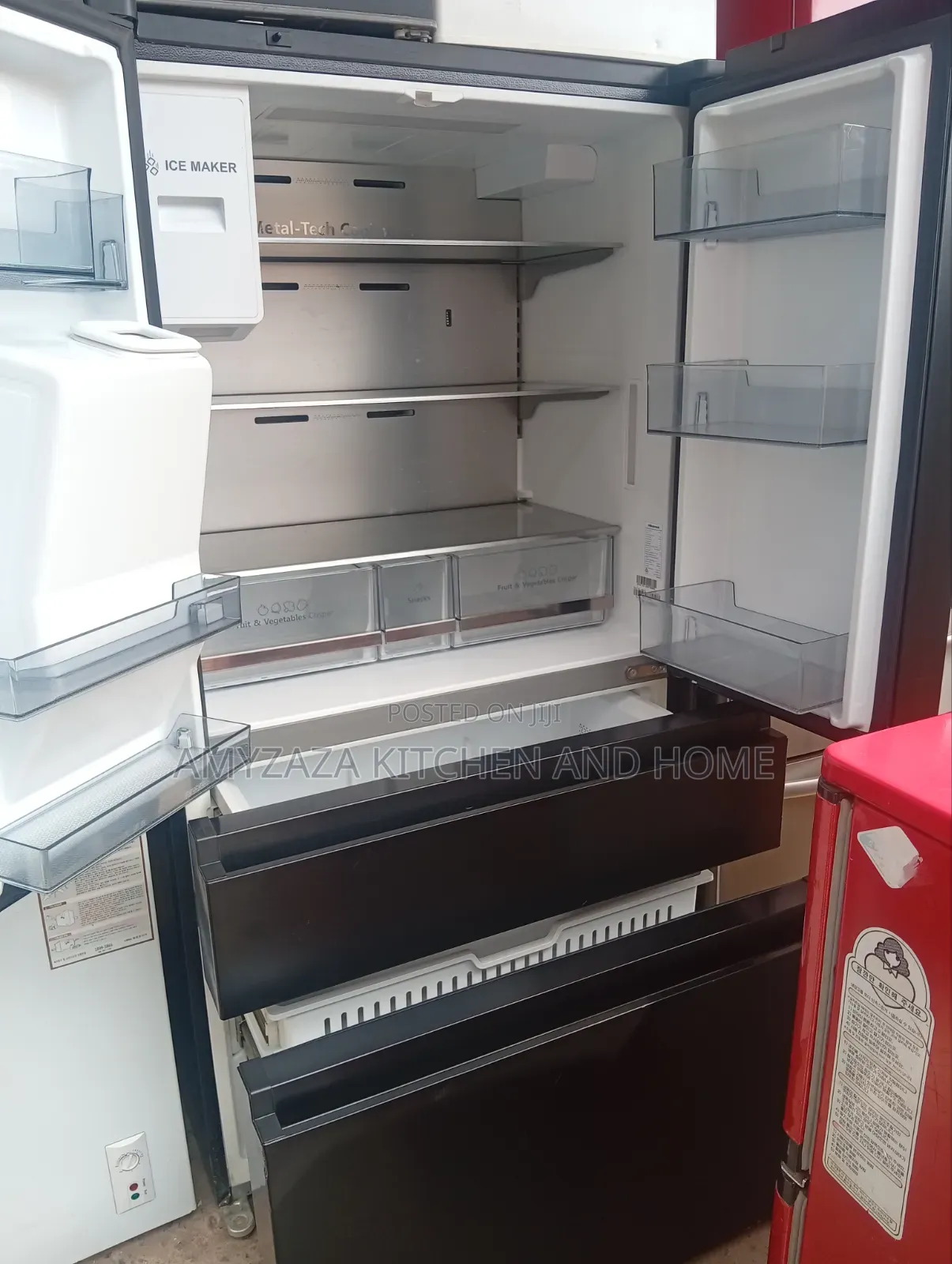 Hisense Fridge Freezer French Door,sides Ice Water Dispenser Inverter