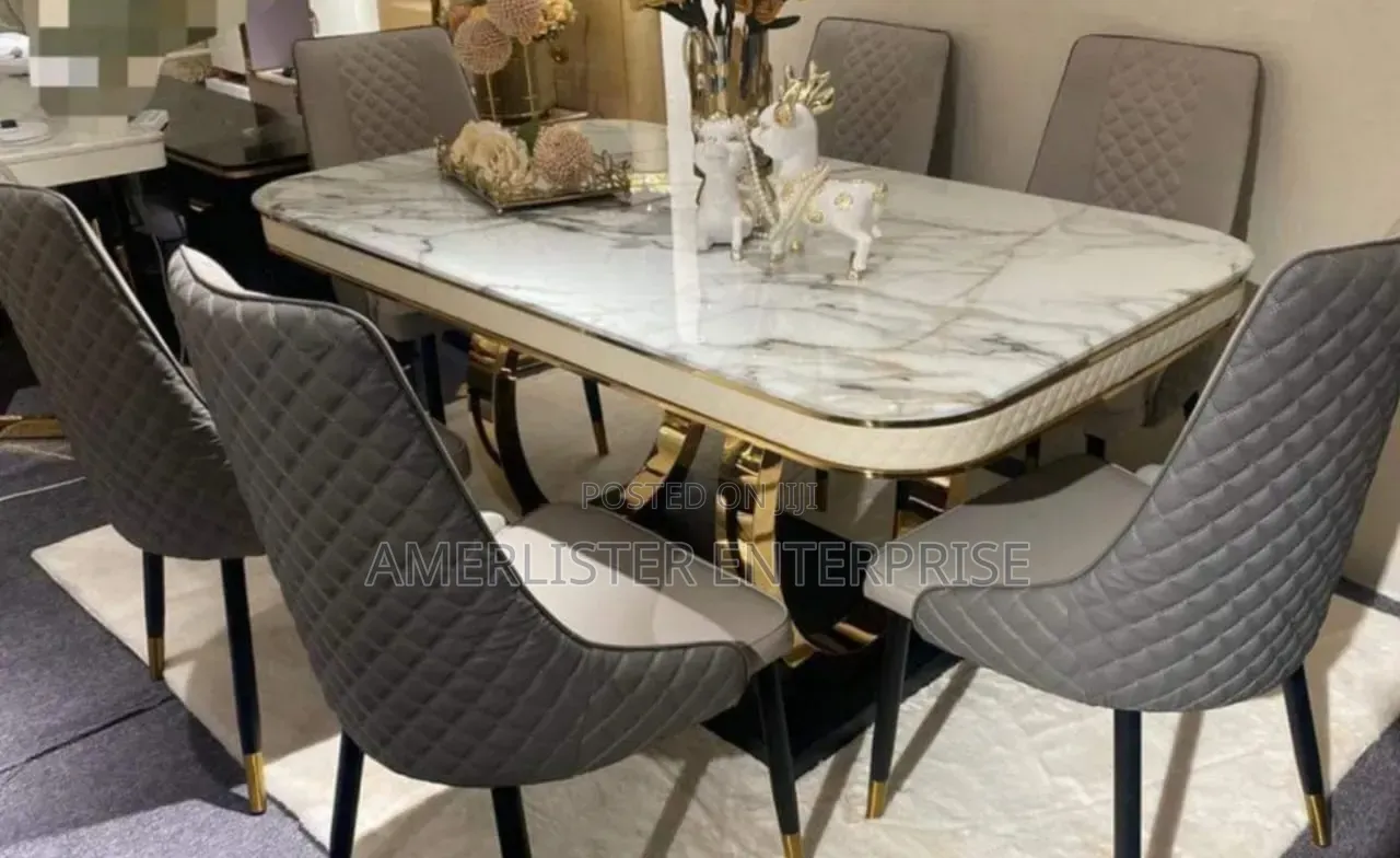 High Quality 6-Seater Marble Top Dining Y