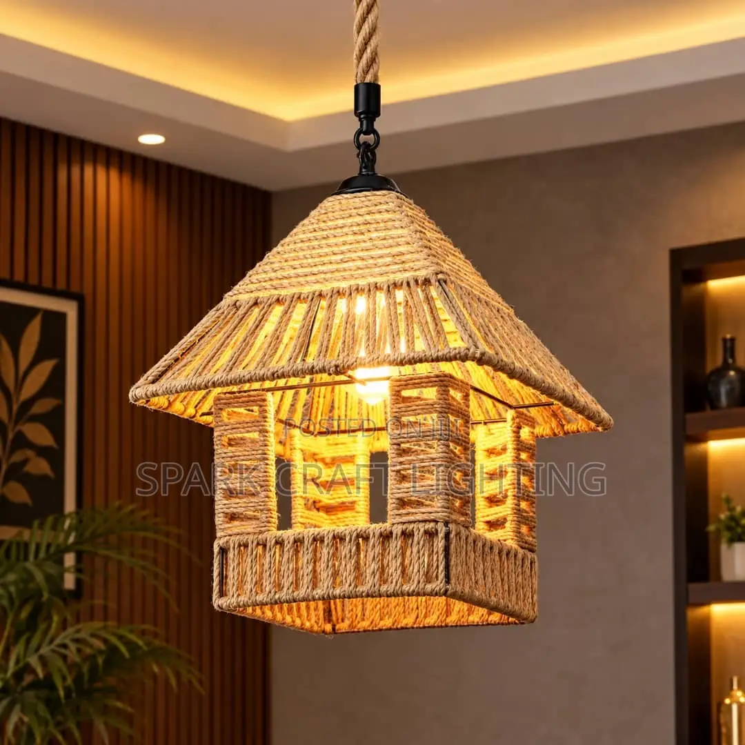 Bohemian Style Woven Pendant Chandelier