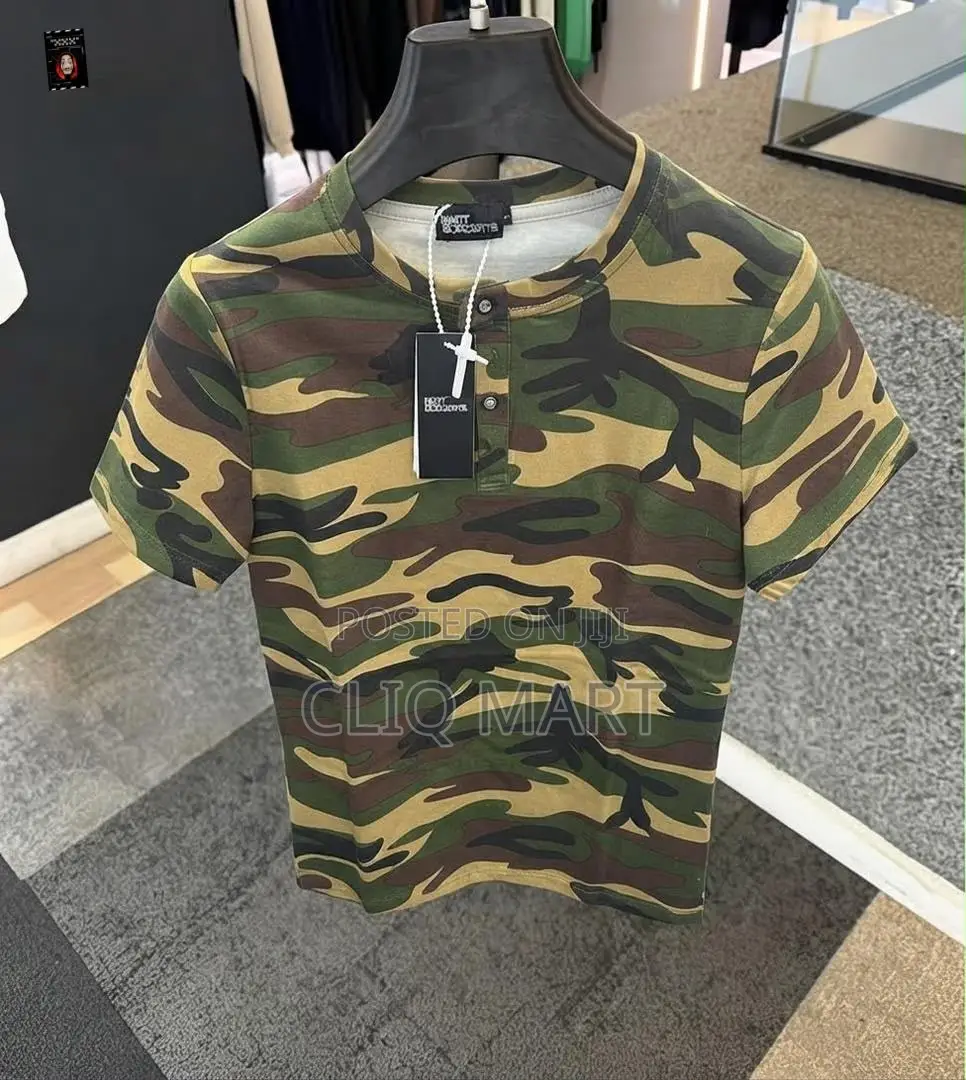 Designer Henley Short-Sleeve T-Shirts | Multi-Gem & Camo Edition
