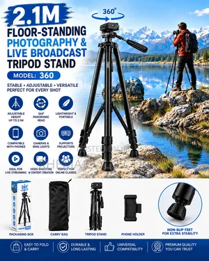 Floor-Standing Photography Live Broadcast Tripod Stand (Model 360)