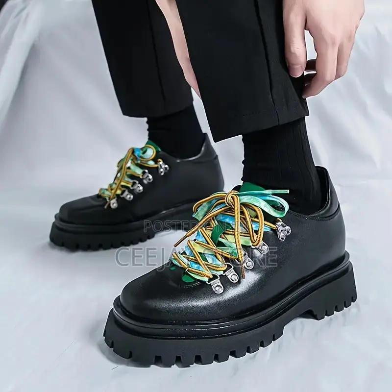Premium Unisex Sawtooth Platform Derby Shoes