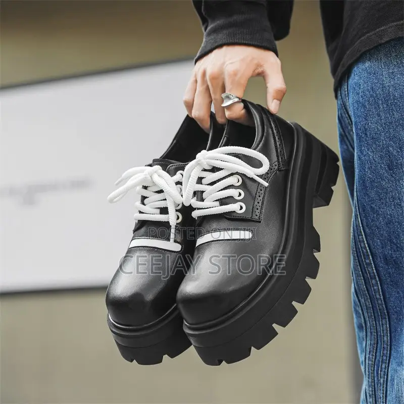 Premium Unisex Sawtooth Platform Derby Shoes