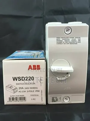 ABB WSD220 20A 2-Pole Weatherproof Switch-Isolator (Brand New)