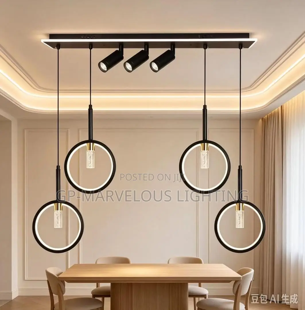 Modern Luxury LED Track Pendant Chandelier