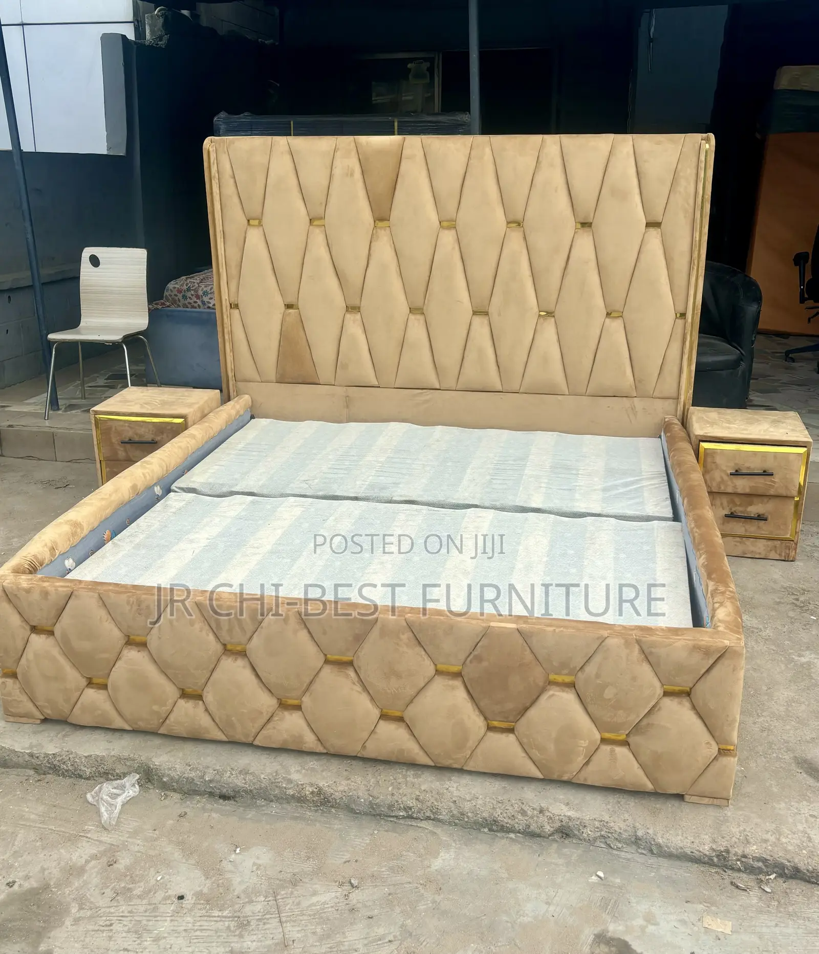 Living Room 6 by 6 Padded HDF Bedframe of Sturdy Quality