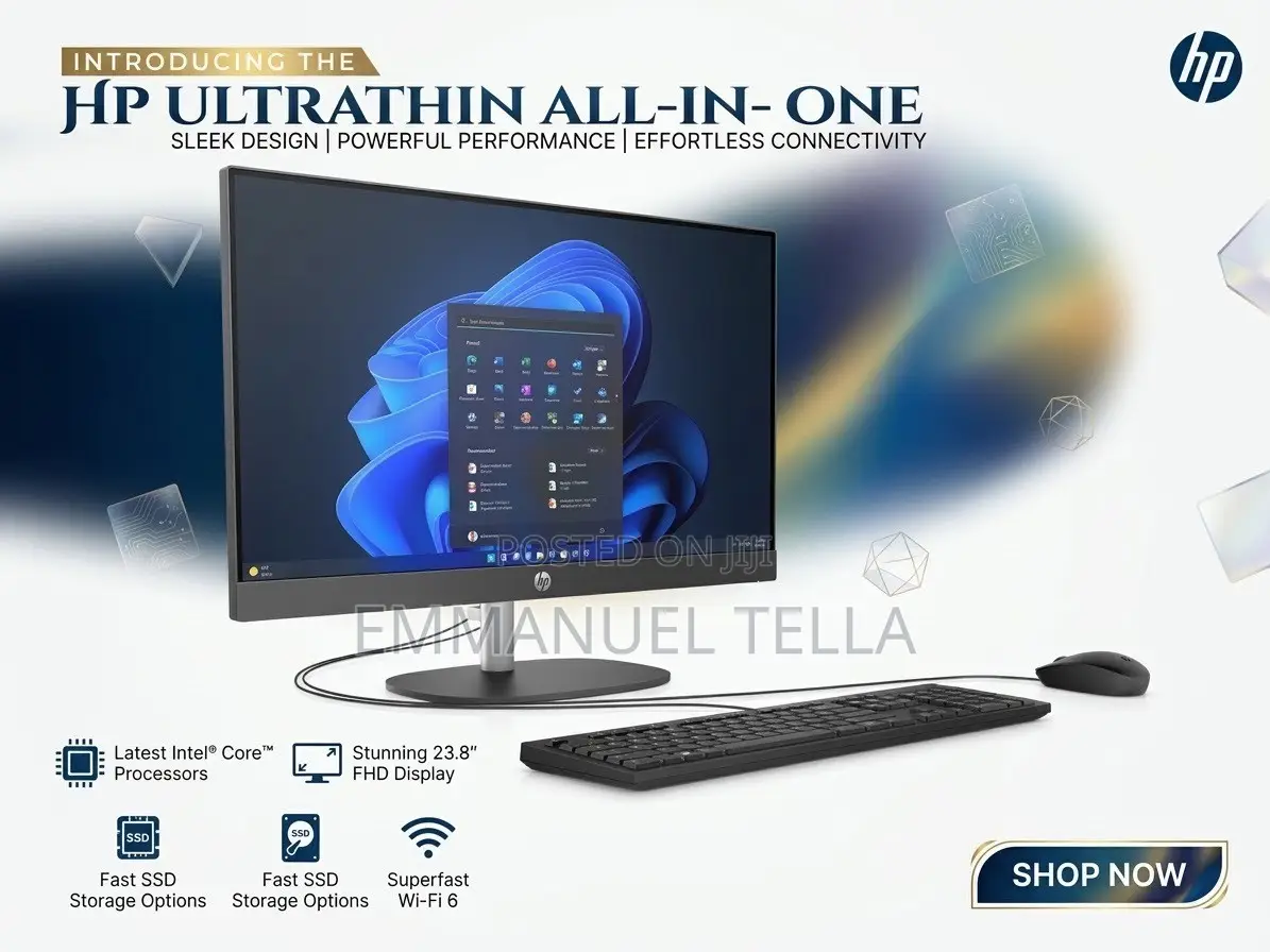 New HP ProOne 240 G10 All-in-One 8GB Intel Core Ultra 5 SSD 512GB