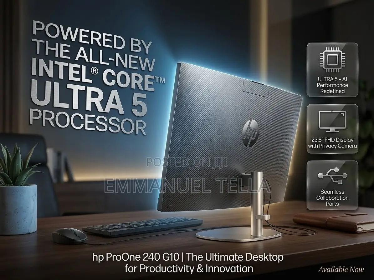 New HP ProOne 240 G10 All-in-One 8GB Intel Core Ultra 5 SSD 512GB