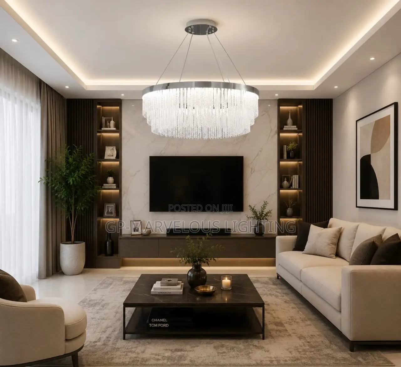 Led Dropping Chandelier Light With Remote Control