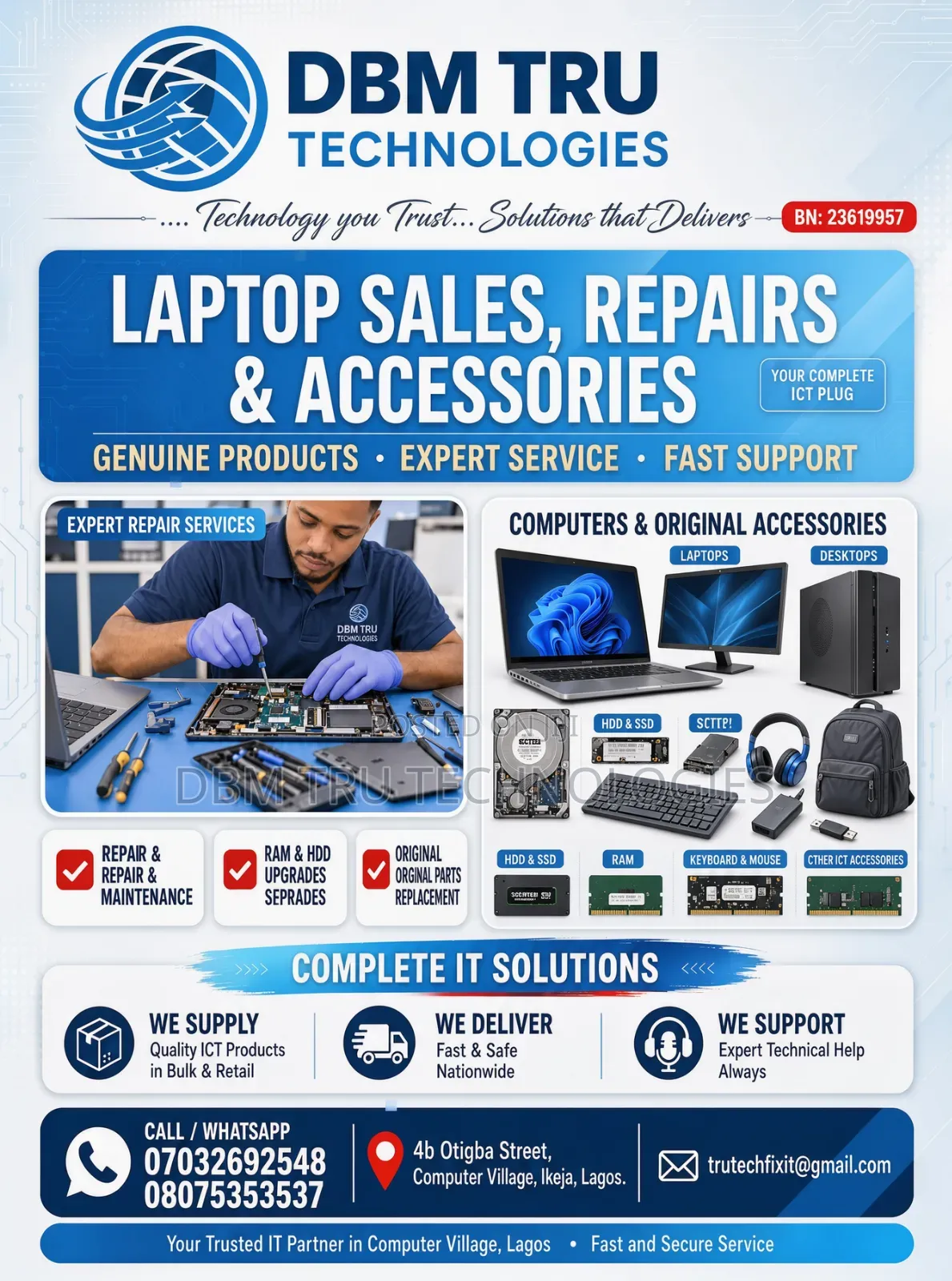 Laptop & Desktop Computer Repair, Troubleshooting and Maintenance