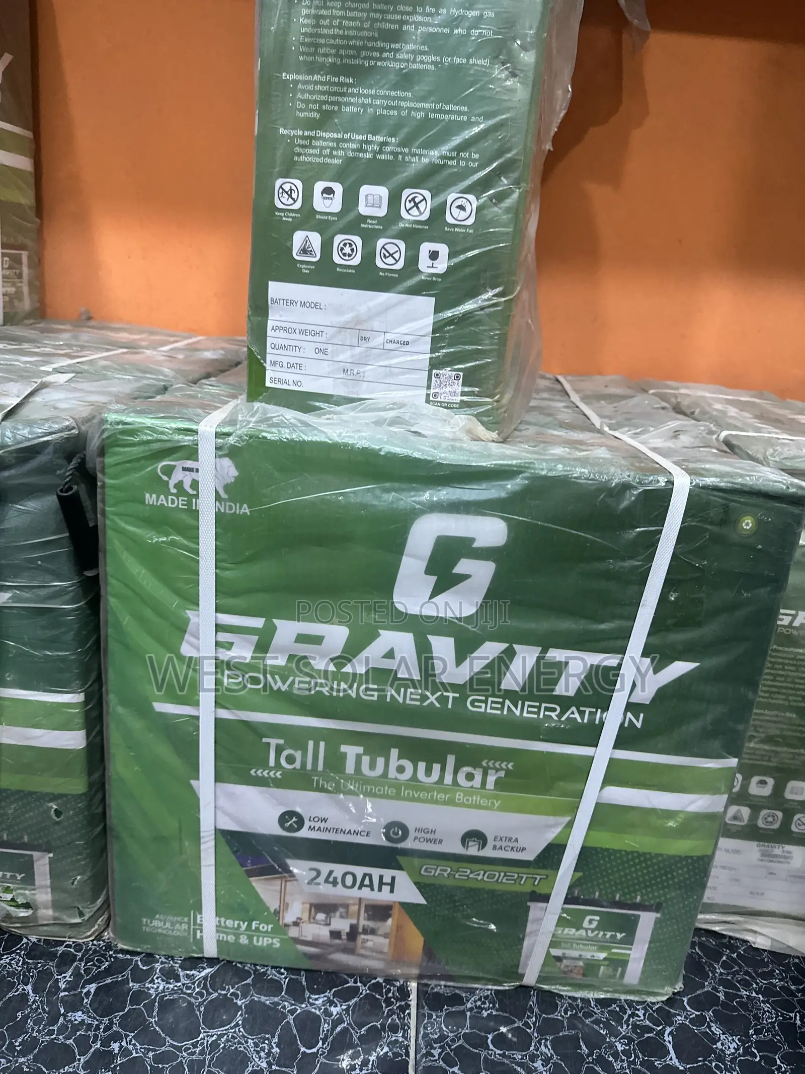 240Ah 12V G Gravity Tubular Solar Battery