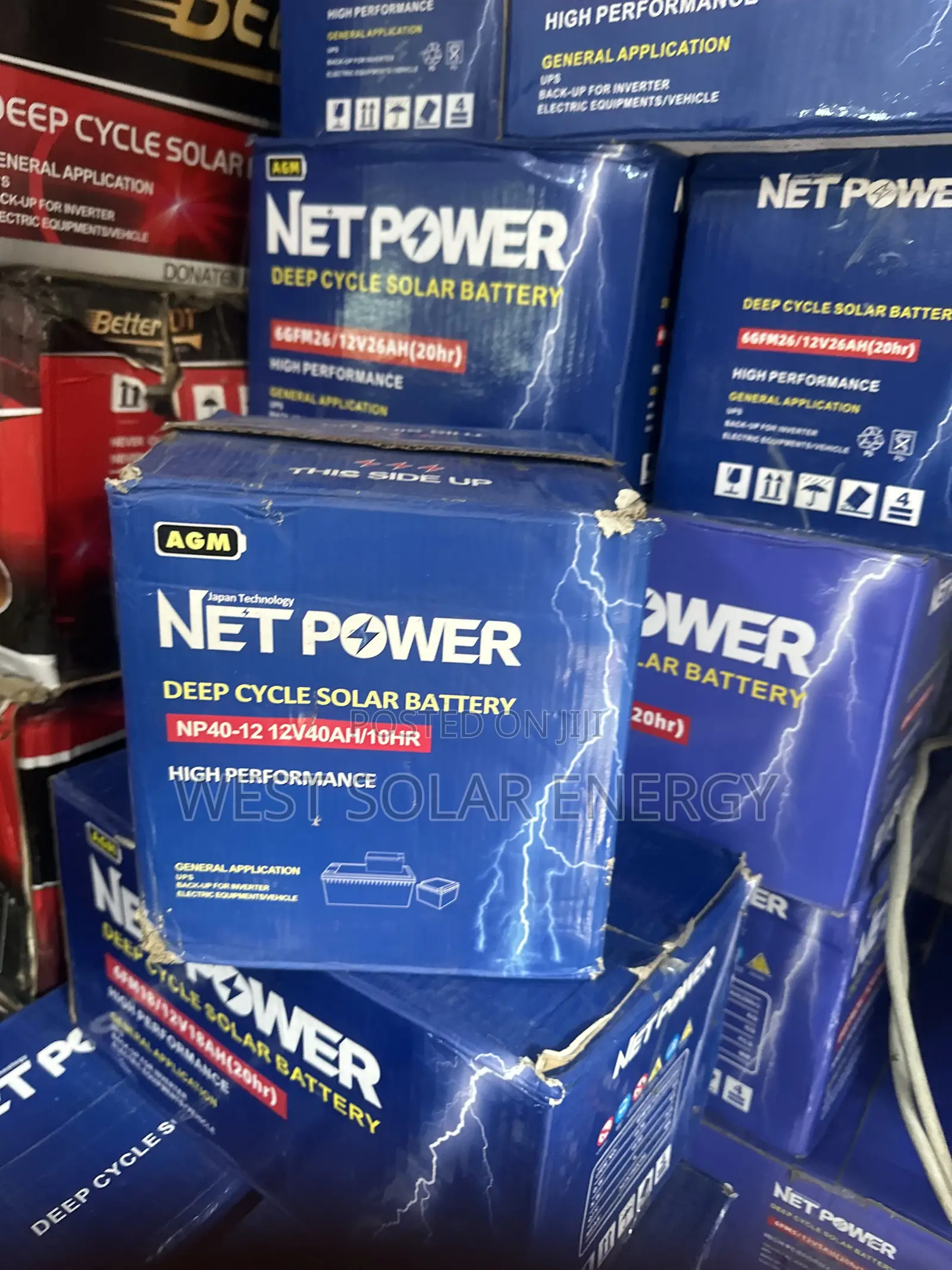 40Ah 12V Net Power Dry Cell Solar Battery