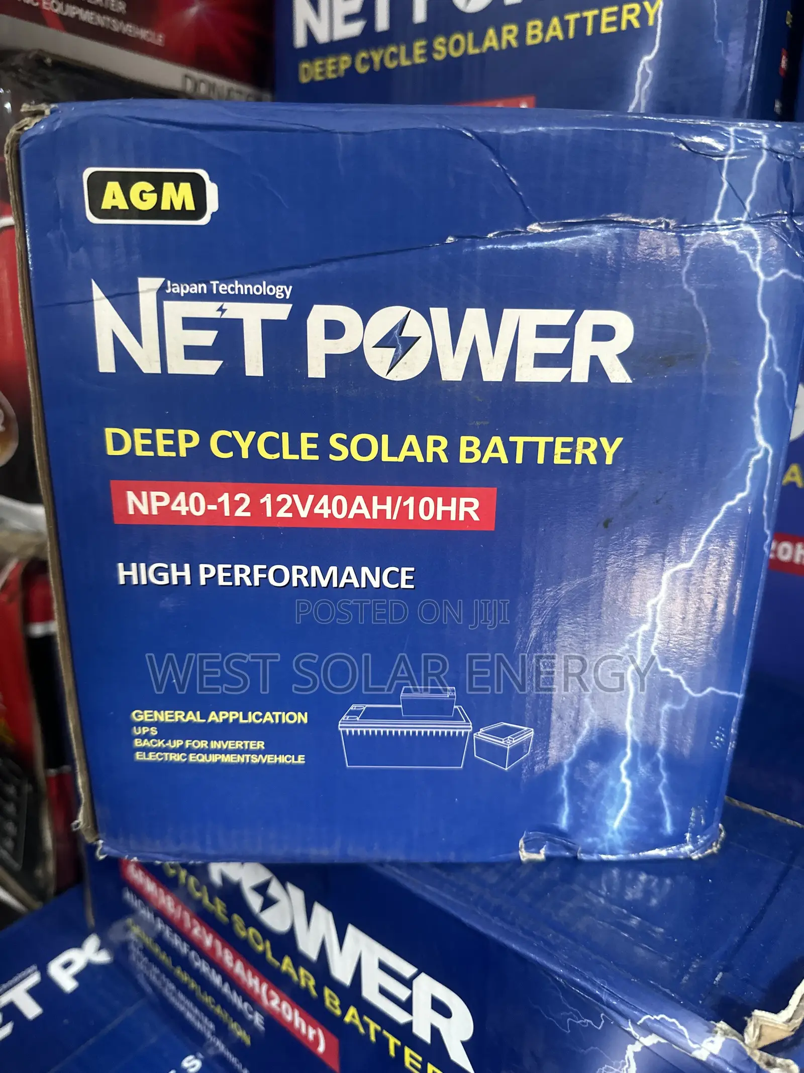 40Ah 12V Net Power Dry Cell Solar Battery,