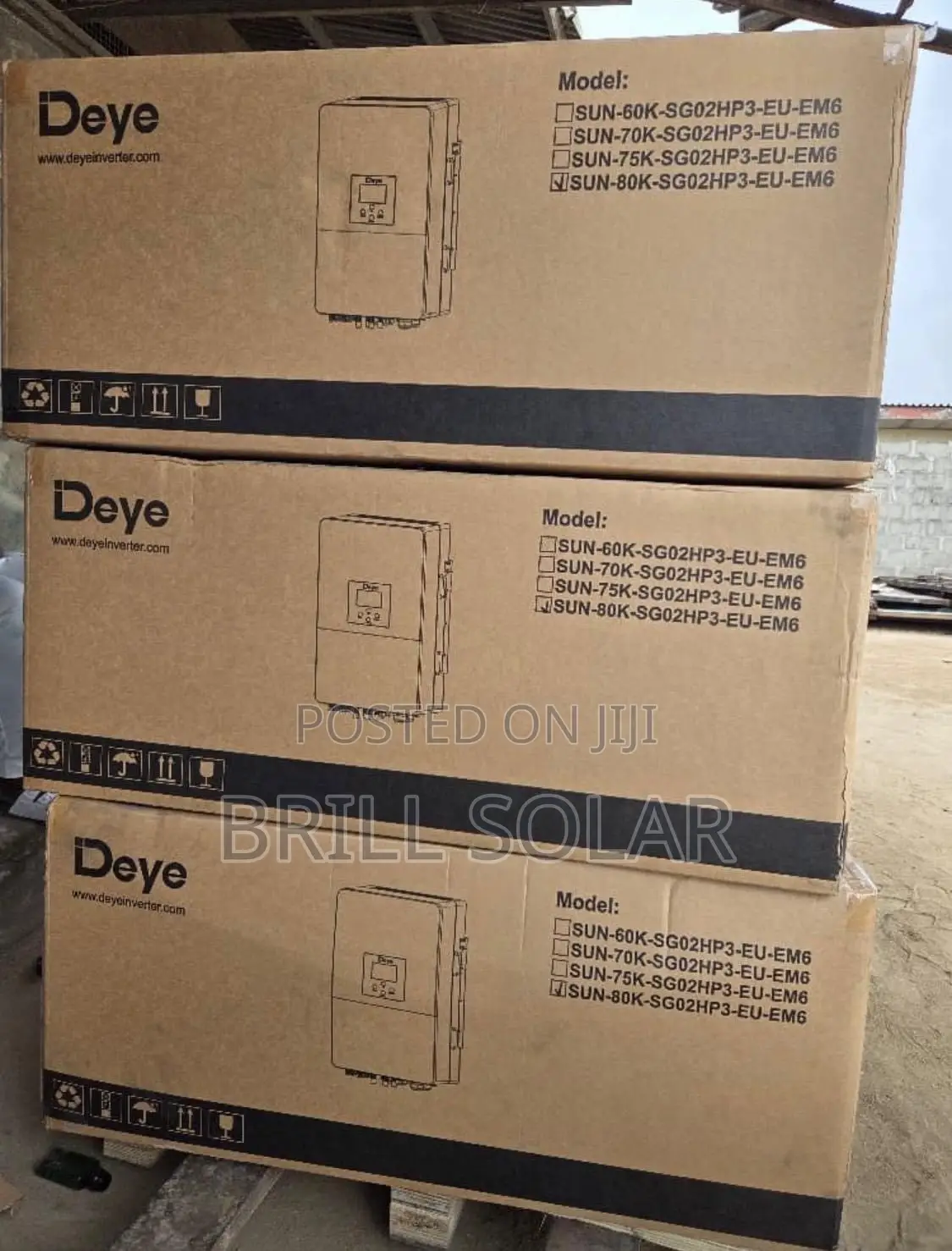 80kVA Deye 3-Phase High-Voltage Hybrid Inverter (SUN-SG02HP3-EU-EM6)