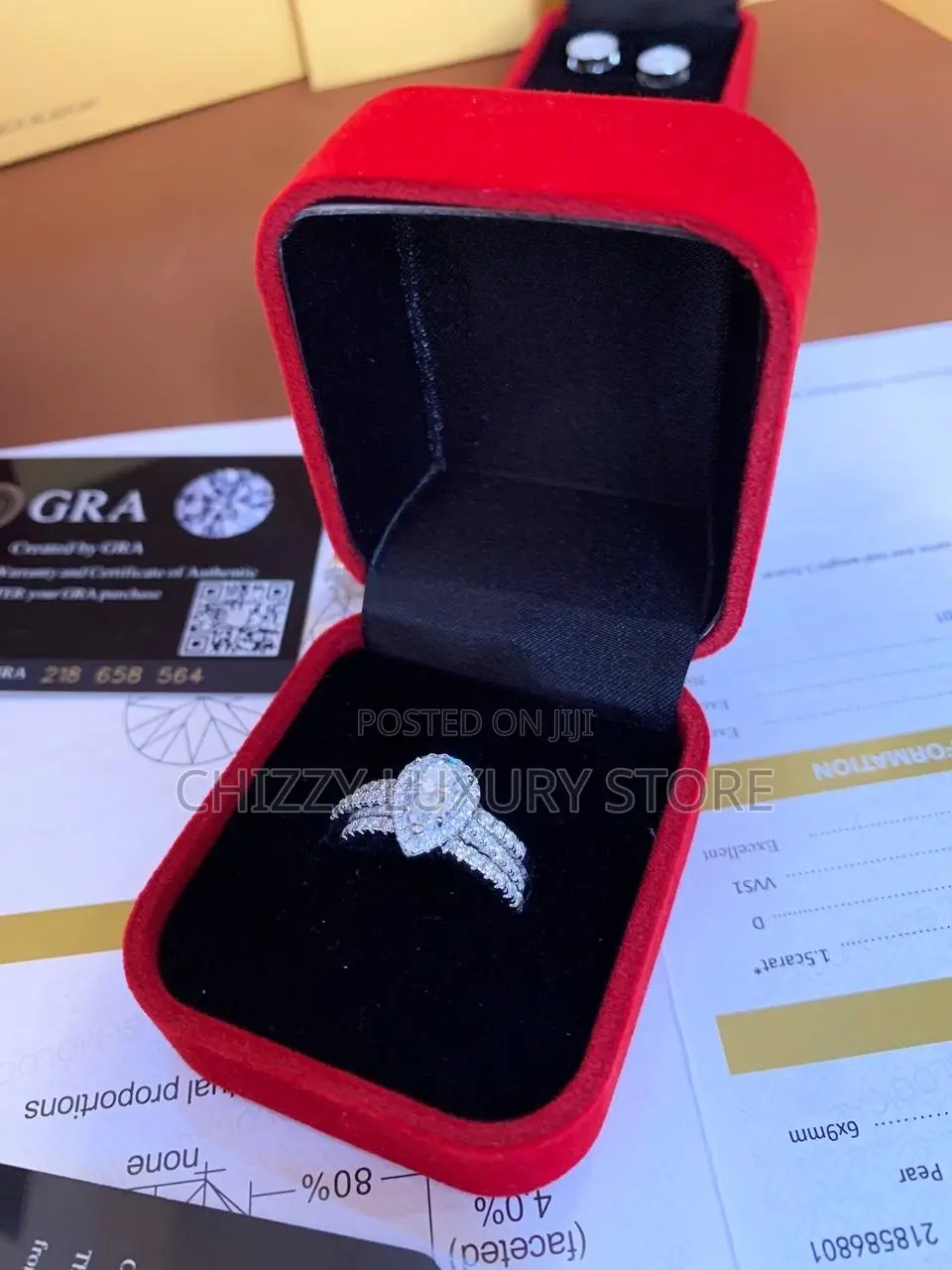 VVS Moissanite Diamond Engagement/Wedding Ring