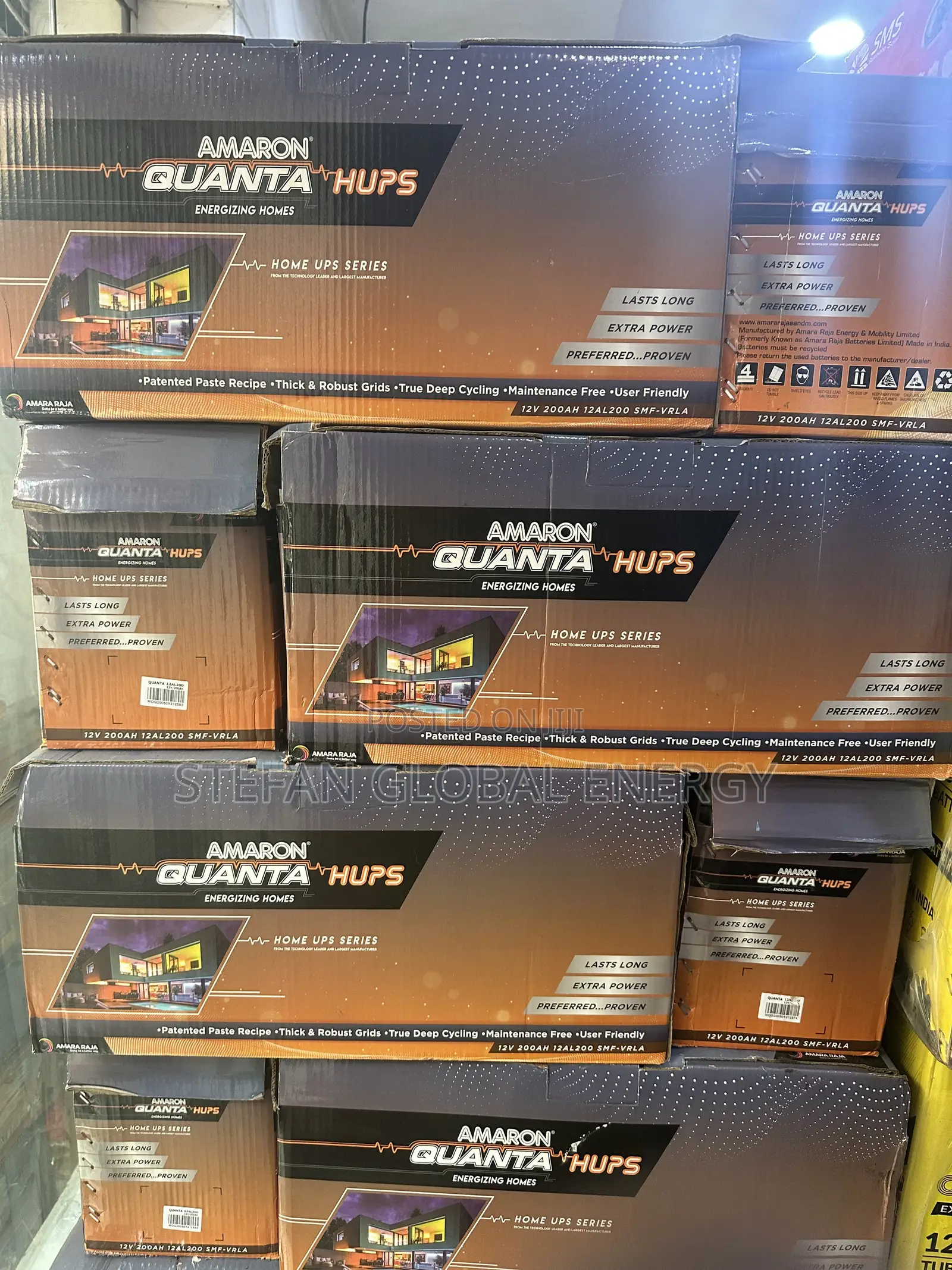 200Ah .12V .Amaron Quanta Hups Deep Cycle Dry Battery